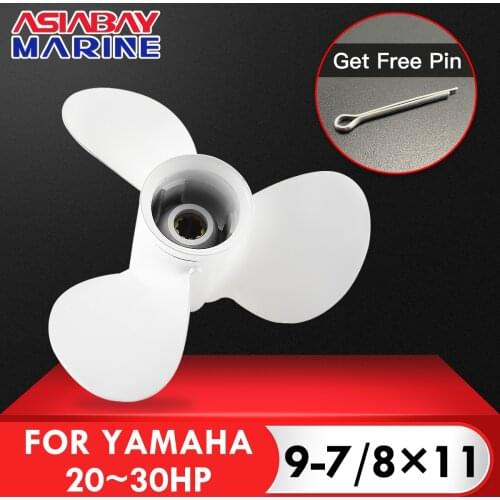 Outboard Propeller For Yamaha 20hp 25hp 30hp 9 7/8*11 Boat Motor Aluminum Alloy Screw 3 Blade 10 Spline Ship Marine Engine Part