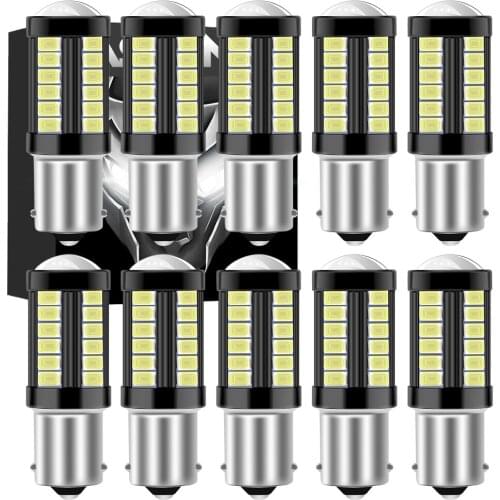 10pcs Signal Lamp BA15S P21W BAU15S PY21W 3157 P27/7W P27W BAY15D P21/5W 1157 Led T20 7443 7440 W21W Brake Light Reverse Light