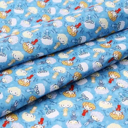 Xugar Polyester Cotton Cloth Fabric For Sewing 45*145cm Character Printed Fabrics DIY Bags Craft Scrapbooking Home Textile Decor