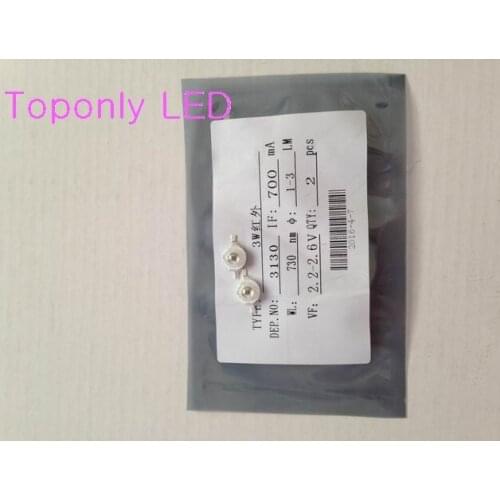 High Quality Epistar Chips ir high power led diodes lamp 3w 730nm infrared bulb lighting source 150pcs/lot DHL free shipping