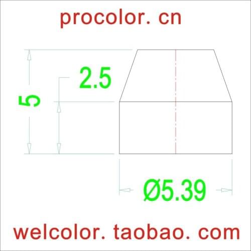 6mm 6.0 6 mm Screw hole protection sleeves plug stopper Easy to install with big taper 5.4 Straight column sealing 5mm 5.0 5 mm