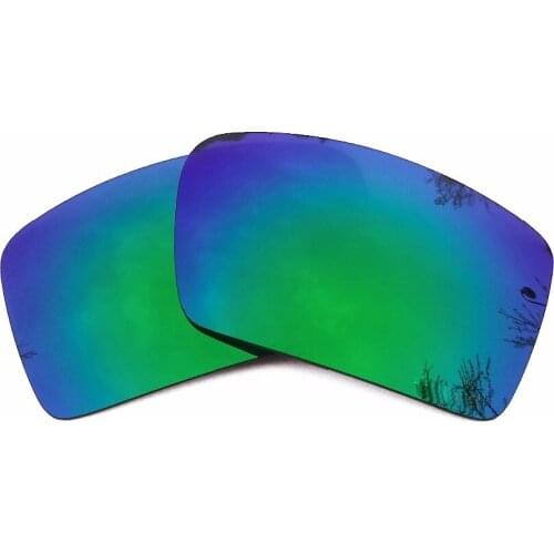 Green Mirrored Polarized Replacement Lenses for Eyepatch 1&Eyepatch 2 Sunglasses Frame 100% UVA & UVB