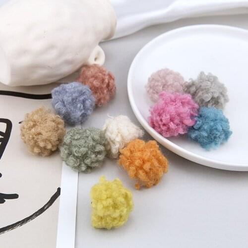 10pcs Fashion 2019 New Simple Plush Ball Drop Earrings For Women Korea Hanging Earrings Statement Earrings Material Accessories
