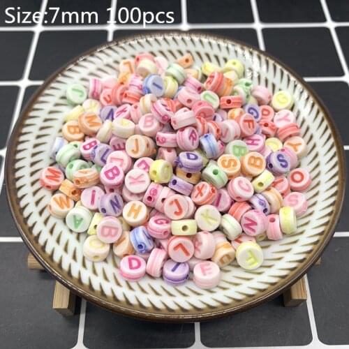 100pcs 7mm Acrylic Beads Earrings Necklace Accessories Beads For Jewelry Making DIY Jewelry Necklace Accessories#11