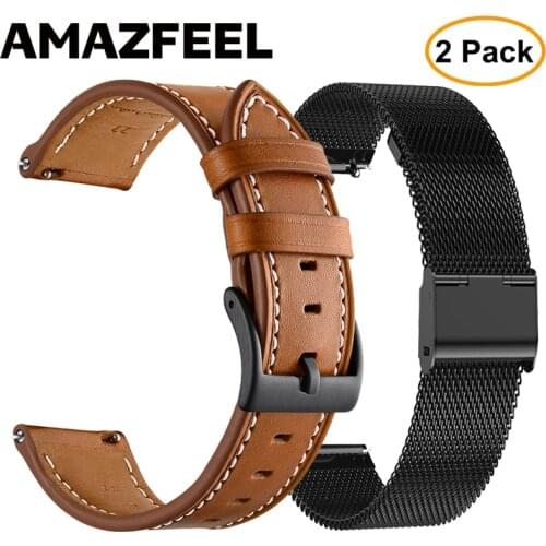 2Pcs Band For Haylou Solar ls05 Strap Metal Stainless Steel Bracelet Leather Band For Xiaomi Haylou Solar ls05 Smartwatch Strap