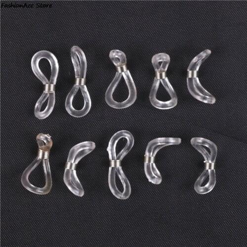 20 Pairs Clear Eye Glasses Nose Pads Silicone Spectacle Chain Holders Strap Loop Ends Glasses Rope