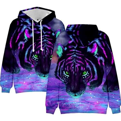 2020 Popular Fashion 3D Hoodie Tiger Men Boy Hoodies Sweatshirt Brand Designer Animal High Quality Casual Teen Pullover Top
