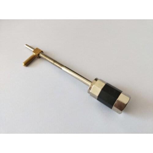 6 PCs Quality Double bass bow screws 3/4 to 4/4 silver color with black strip