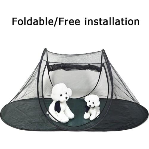 Big Pet Foldable Tent Nest Grid No need installation Dog Cat Pet Bed Kennel Breathable Fashion Design Animals House