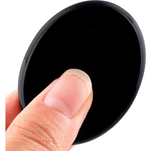 TUMBEELLUWA Black Obsidian Thumb Worry Stone Healing Reiki Crystal Pocket Palm Stone