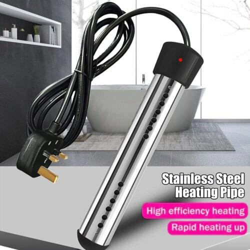 1500w Stainless Electric Heater Water Heating Element Portable Immersion Suspension Bathroom Swimming Pool Bathtub Heater #G2