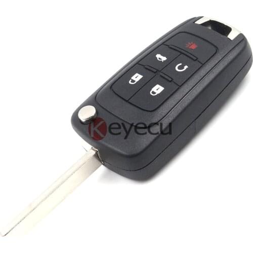 KEYECURemote Key Fob for Chevrolet Sonic Cruze EQUINOX MALIBU Camaro 5 Buttons Models with Remote Star