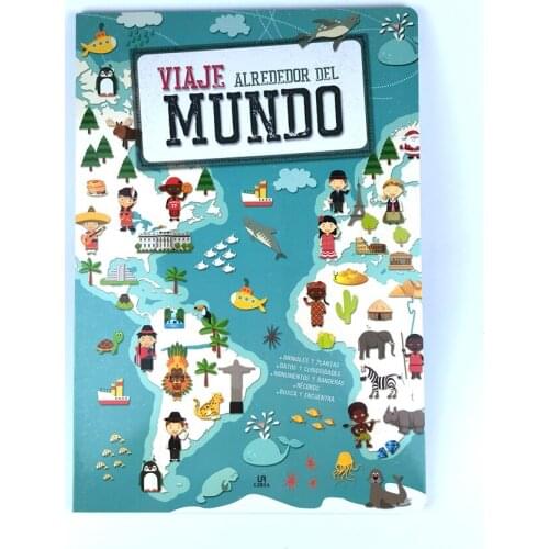 Parent Child Kids Spanish Knowledge Book Geography Encyclopedia Cognition Enlightenment Cute Picture Learning Book Age 5