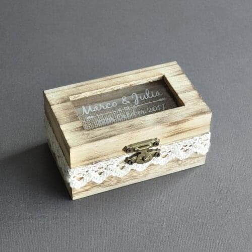 Custom Wedding Ring Box,Rustic Wedding Ring Box,Personalized Wooden Wedding Ring Bearer,Gift for Wedding