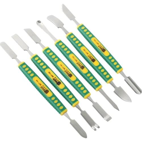 6 in 1 Metal Spudger Dual Ends Pry Bar Stick for iPad CellPhone Laptop Tablet Computer Watch DIY Repair Opening Hand Tools Set