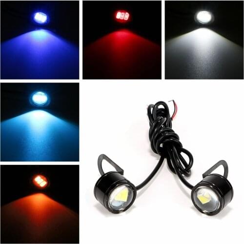 2pcs Eagle Eye Motorcycle Fog Lamp DC 12V LED Reverse Backup Light Tail Lamp DRL Daytime Running Light Car-styling