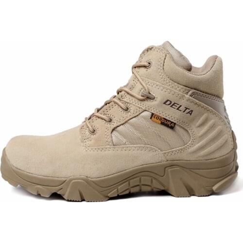 Delta Brand Mens Military Tactical Boots Desert Combat Outdoor Army Travel Tacticos Botas Shoes Leather Autumn Ankle