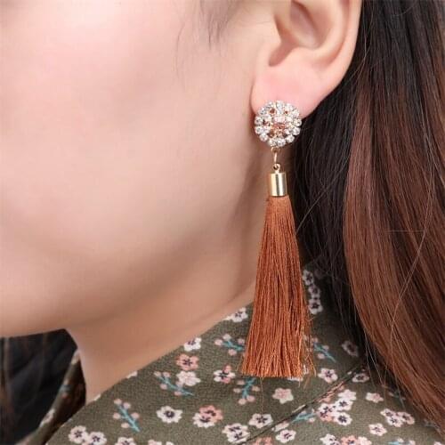 CHUNSHI EMO Euramerican Popular Ethnic Style Long Tassel Earrings Silk Thread Earrings Pendant Female Vintage Earrings