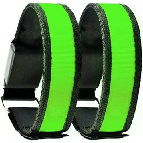 2pcs LED Running Bracelets Flashing Wristbands Adjustable Light Sports Glowing for Runners Joggers Cyclists Riding Safety Bike