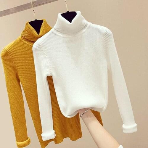 2019 New Womens Turtleneck Sweater Women Sweaters Fashion Winter 2019 Autumn Long Sleeve Pullover Casual Knitted Sweater Jumper