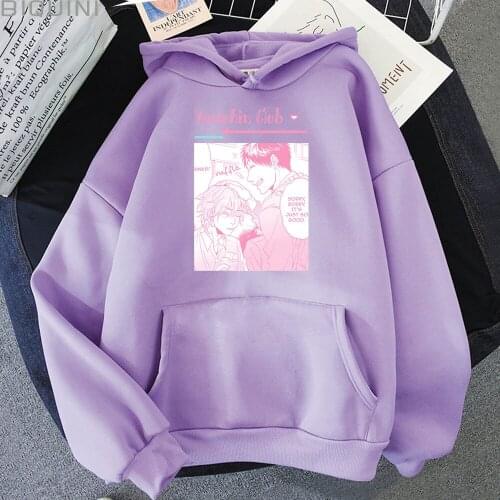 Club Anime Hoodies Oversized Sweatshirts Print Clothes Hip-Hop Female Hoodies Boy Love Kawaii Wram