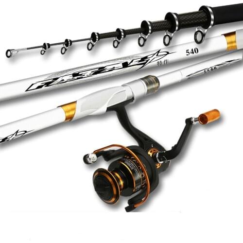 Carbon Fiber Rock Fishing Rod 3.6M 4.5M 5.4M 6.3M 7.2M Spinning Fishing Olta 19 Tone Telescopic Carp Feeder Peche Pole Set Pesca