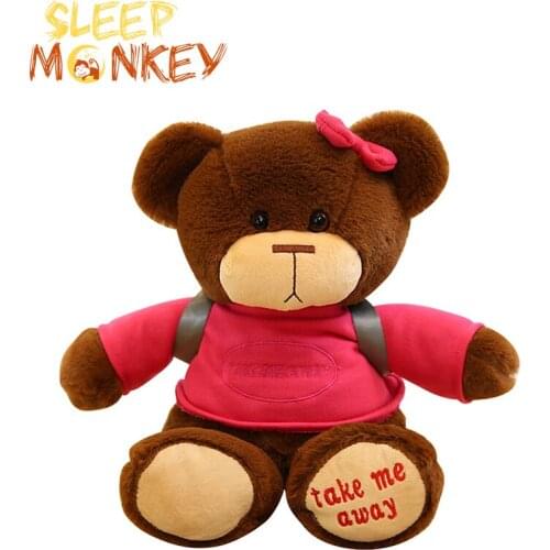 High Quality Toy Backpack bear Teddy Bear Plush Toys Stuffed Plush Animals Bear Doll Birthday Gift For Children