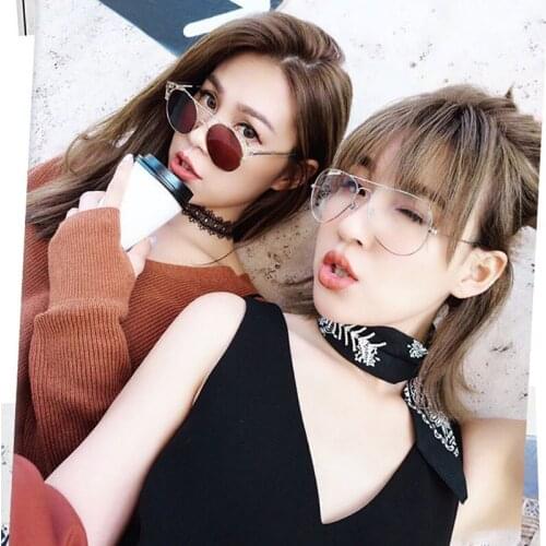 17 Styles Metal Retro Pattern Women Glasses Frame Literature Art Original Circular Eyeglasses Current Flat Light Spectacles