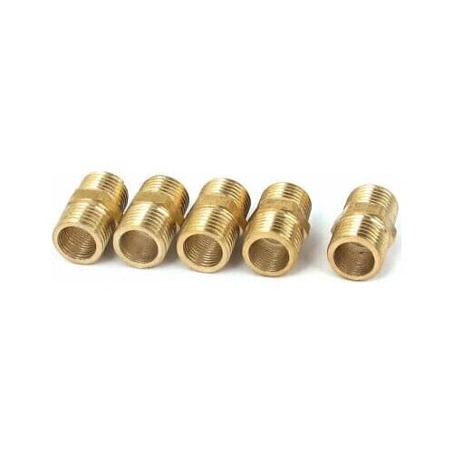 1/4 NPT Pipe Fitting Male Brass Hex Reducing Nipple 5pcs
