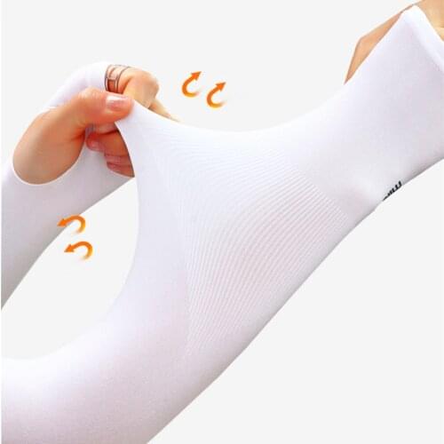 1 Pair Arm Sleeves Summer Sun UV Protection Ice Cool Cycling Running Fishing Men Women Fishing Ski mangas para brazo