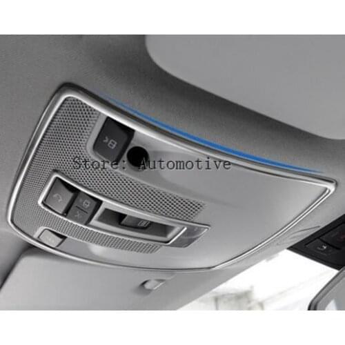 2* Stainless steel Front Inner + Outer Reading light Cover For Mercedes Benz A Series 2013-2017 / GLA 2014-2017 / ClA 2013-17