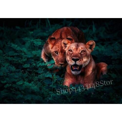 5d diy diamond painting animal tiger lion icon 3D diamond embroidered horse diamond mosaic 20x25cm