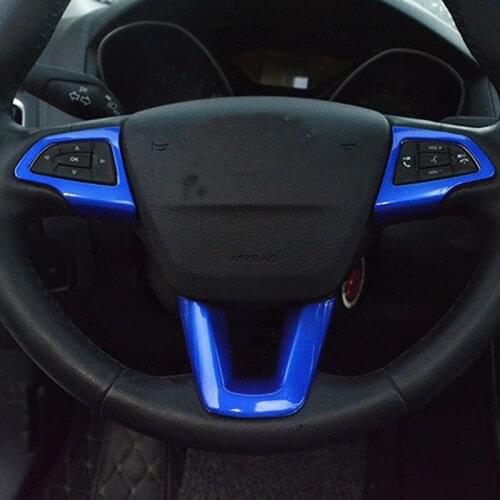 ABS Car steering wheel color trim decoration Trimmings Stickers for Ford Focus 4 MK4 2014 2015 2016 2017 Intimate accessories