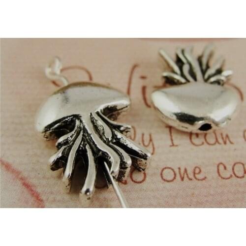 Free Ship 100 pcs Antique Silver jellyfish spacers 11x17mm