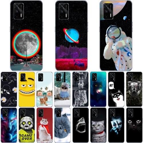 For OPPO REALME GT 5G Case Wolf Silicon TPU Fundas for OPPO Realme GT 5G Cat Animal Shell Bag Housing Phone Cases
