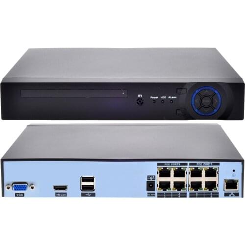 8CH 4MP H.265 POE NVR Motion Detector 48V 802.3af ONVIF CCTV POE Video Recorder Xmeye APP For 4MP POE IP Camera