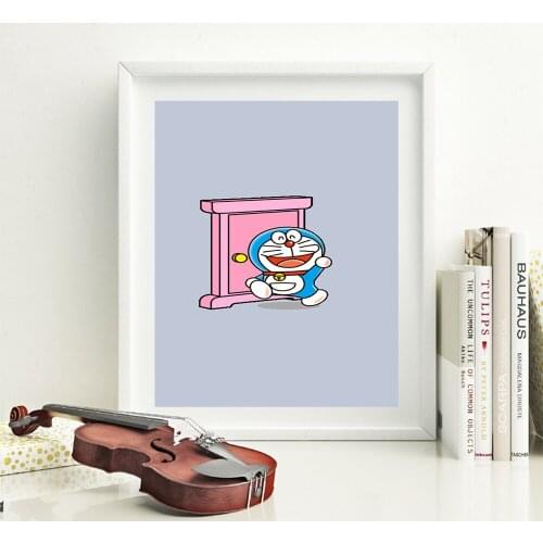 Creative Doraemon Modern Minimalism Canvas Painting Poster Wall Paomtomg For Office Decor Home Decor