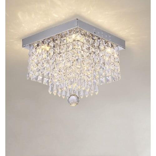 Square Simple Passing Lamp Living Room Led Ceiling Light Crystal Balcony Porch Corridor Light Creative Lamps And Lanterns