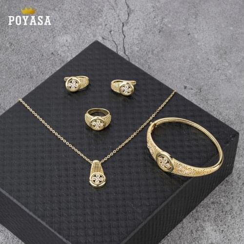 Moroccan Caftan wedding gold jewelry set for women crystal beads fashion jewelry set copper high quality jewelry set