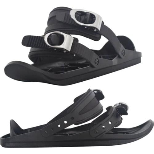 SzBlaZe Mini Ski Skates for Snow Short Skiboard Snowblades Outdoor Skiing Adjustable One Size Fits All Winter Sports Equipment