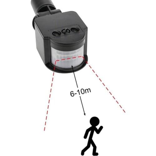 Wall Lamp Light Switch Automatic Infrared PIR Motion Sensor Detector AC Outdoor LED Flood Solar Light Spotlight