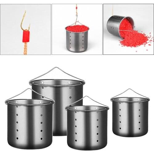 Stainless Steel Fishing Bait Trap Cage Feeder Basket Holder Tackles Fishing Basket Thrower Container Fishing Accessories