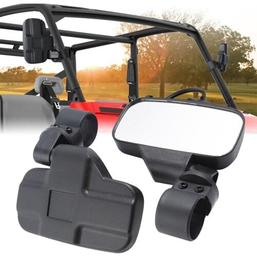 New 1 Pair Motorcycle Rear View Mirror 1.75" 2" Roll Bar ATV Off-road Vehicle Modified Side Rearview Mirrors