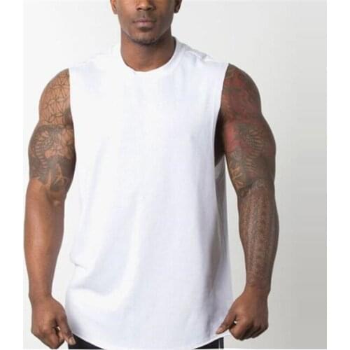 2021 Summer New Gyms Stringer Men Tank top Mans Fashion Casual Bodybuilding Sleeveless Fitness Clothing Muscle Shirt Cotton