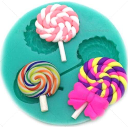 New Lollipop cupcake fondant molds cake decorating tools Confectionery chocolate mould cake tools resin mold baking F0633BB35