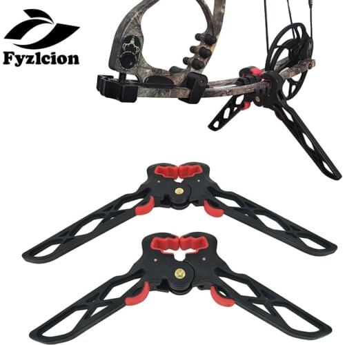 Hunting Archery Bow Stand Holder Archery Rubber Support Holder Legs Straight Pull Bow Frame for Range Compound Bows