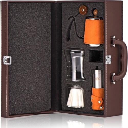 Portable Coffee Maker Dripper Filter Glass Pots Sets for Travel Espresso French Press Grindle Coffee Drinkware Luxury Gift