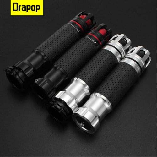 2pcs Motorcycle Handle Bar 7/8'' 22mm Motorcycle Throttle CNC Aluminum Alloy Rotatable Handlebar Hand Grips Left And Right