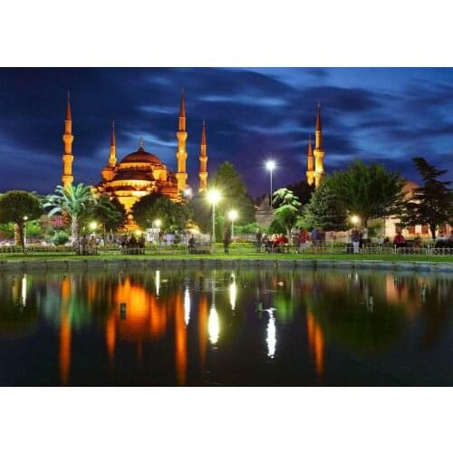 Blue Mosque Turkey Istanbul Islam Ramadan Eid Giant Art print Silk poster Home Wall Decor