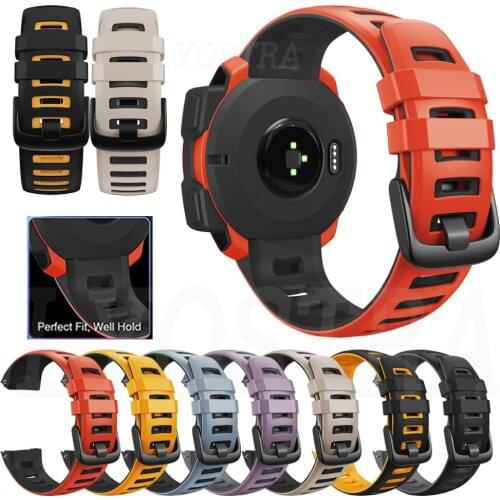 Silicone Watchband Strap For Garmin Instinct Watch Accessory Smart Wriststraps For Instinct Tide/Esports/Solar/Tactical Bracelet